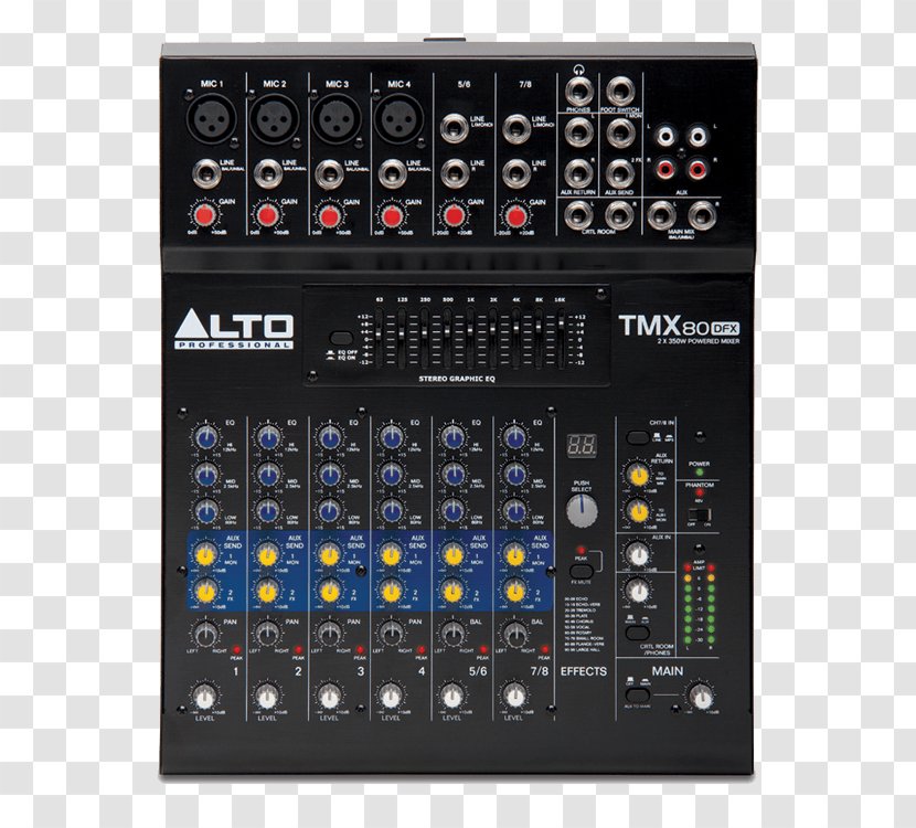 Audio Mixers Alto ZMX122FX Phantom Power XLR Connector Sound - Tree - Silhouette Transparent PNG