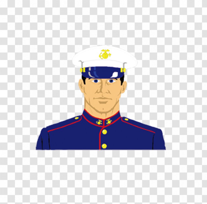 Cartoon Army Officer Clip Art - Drawing - Creative Force,Military Material,Be A Soldier Transparent PNG