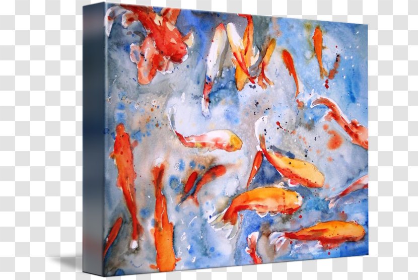 Butterfly Koi Watercolor Painting Art - Acrylic Paint Transparent PNG