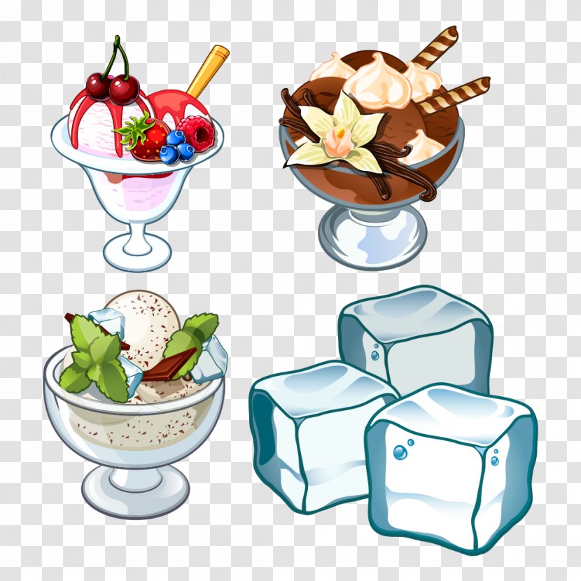 Ice Cream Sundae Vector Graphics Image - Cuisine Transparent PNG