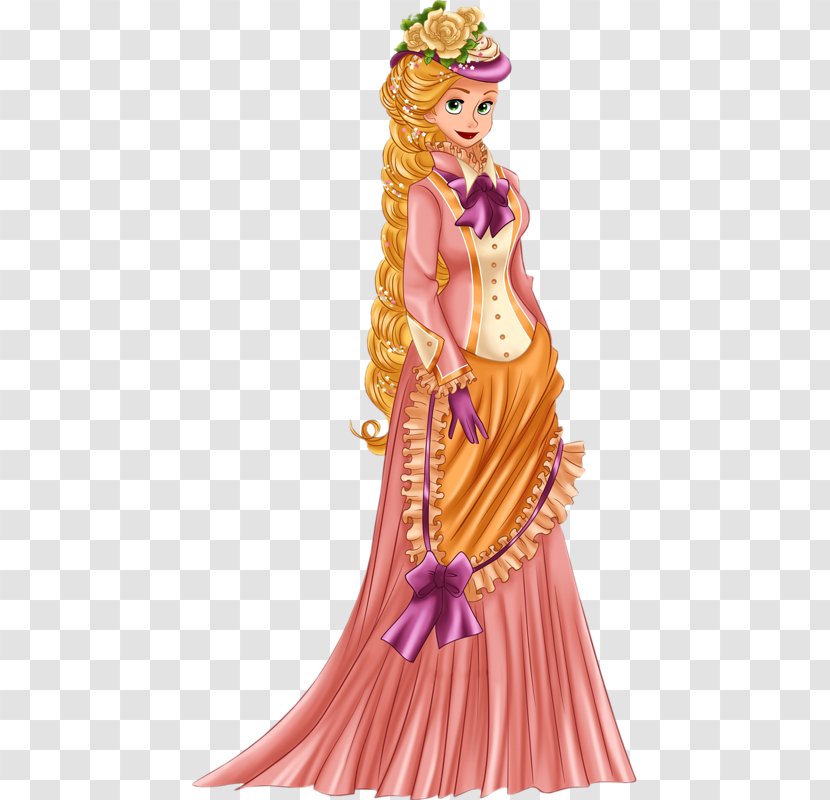 Rapunzel Belle Ariel Snow White Disney Princess - Gown - Long Hair Transparent PNG