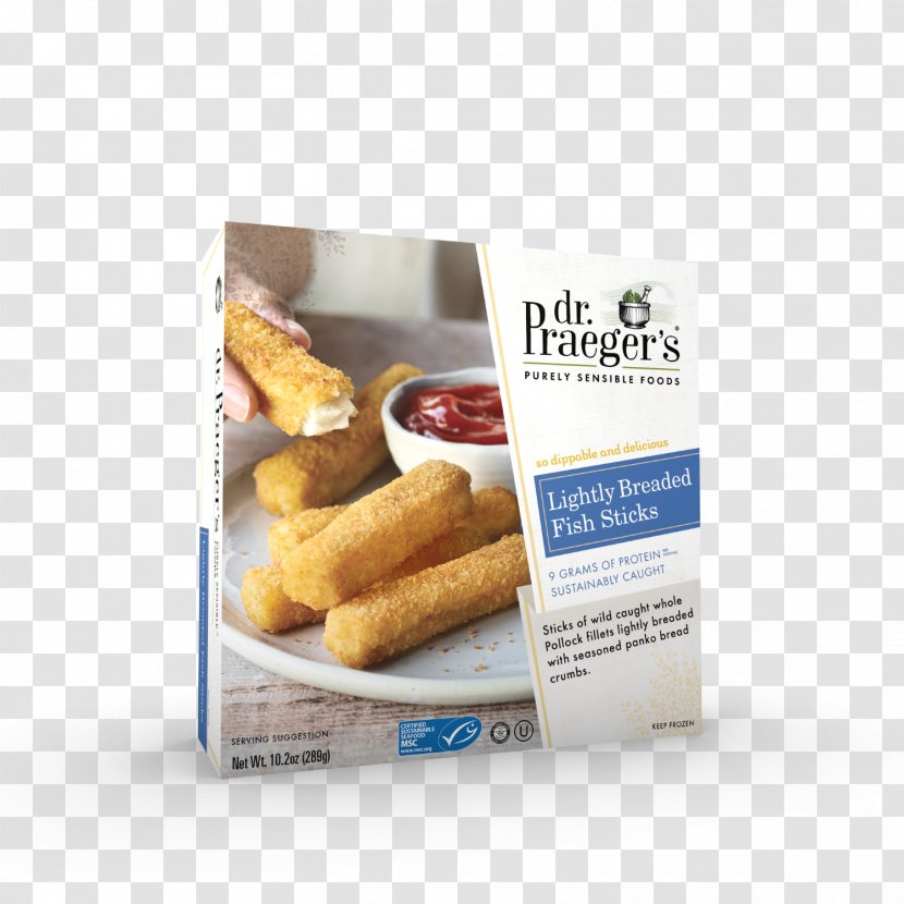 Fish Finger Fast Food Dr. Praeger's Frozen - Snack Transparent PNG