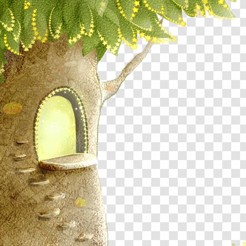 Tree House Wall Wallpaper - Twig - Hand-painted Transparent PNG