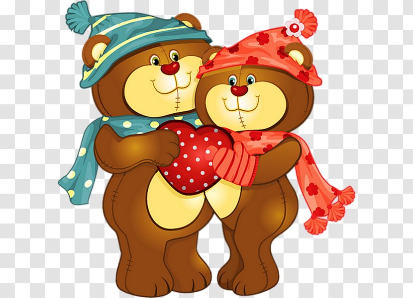 Bear Valentine's Day Drawing Clip Art - Watercolor - 14th Transparent PNG