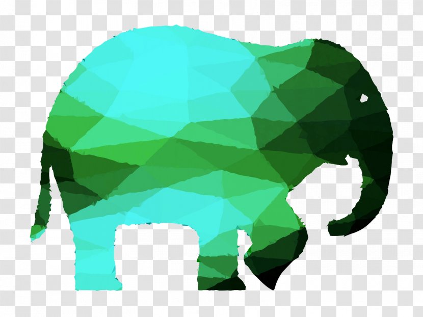 Indian Elephant Illustration Graphics Product Design - Green Transparent PNG