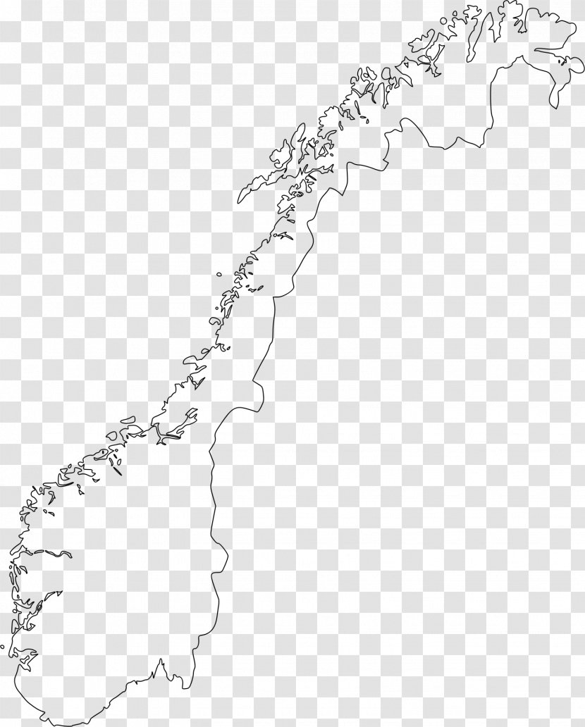 Norway Blank Map Clip Art - Organism - Savanna Transparent PNG