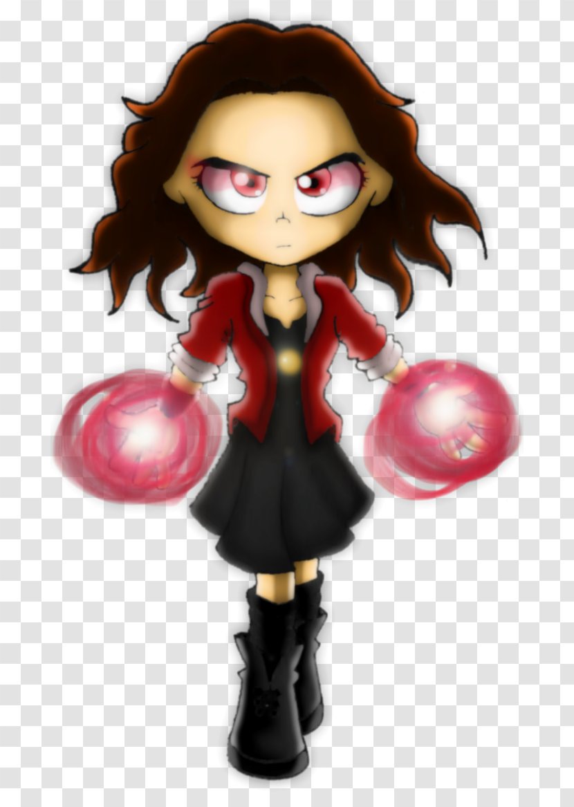 Doll Figurine Brown Hair Character Fiction - Scarlet Witch Transparent PNG