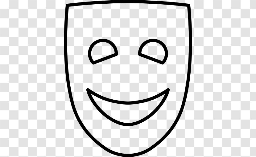 Comedy Theatre Drawing Mask - Painting - Maska Transparent PNG