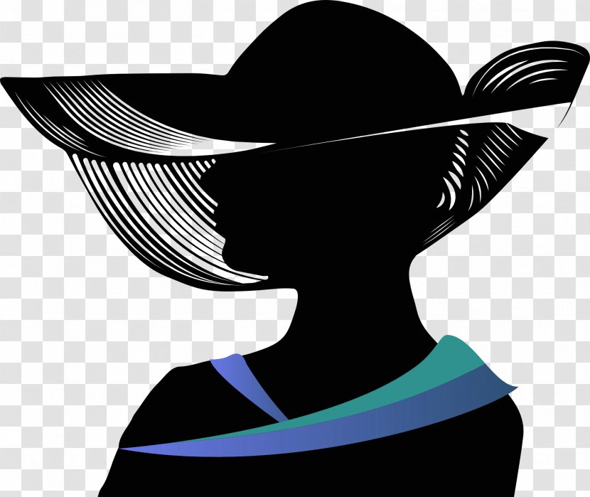 Woman With A Hat Silhouette - Tunnel Transparent PNG