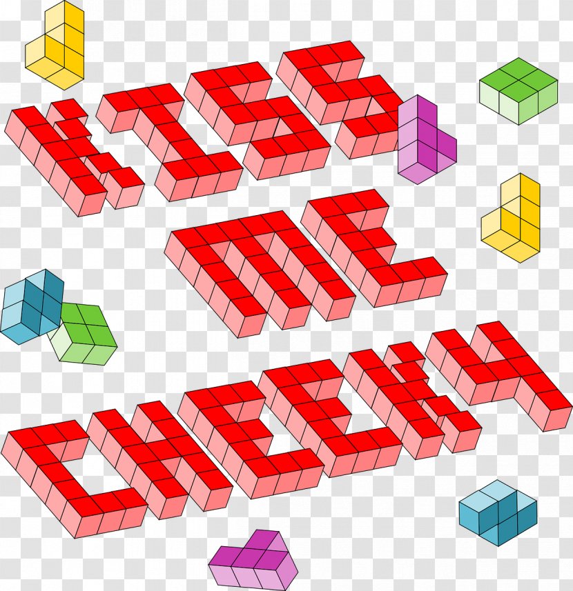 Tetris Toy Block Video Game Cube - Blocks Transparent PNG