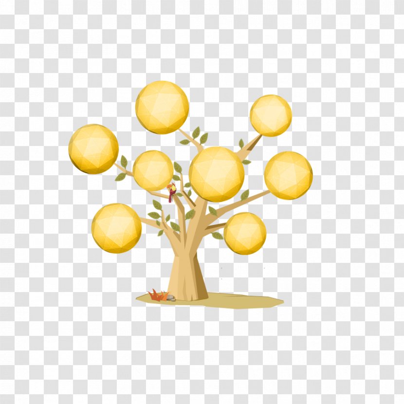 Christmas Tree Gold Clip Art - Yellow - Golden Creative Transparent PNG