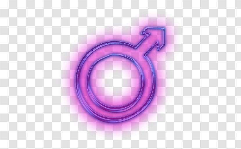 Gender Symbol Astrological Symbols Male Sign - Astrology - Purple Glow Transparent PNG