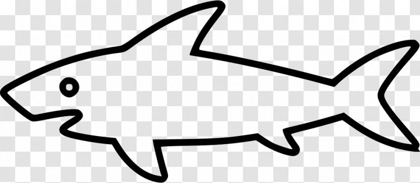 Clip Art Shark - Monochrome Transparent PNG