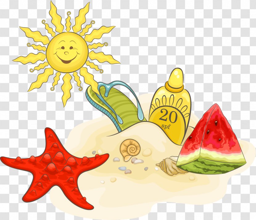 Watermelon Clip Art - Google Images - Sun Vector Material Beach Transparent PNG