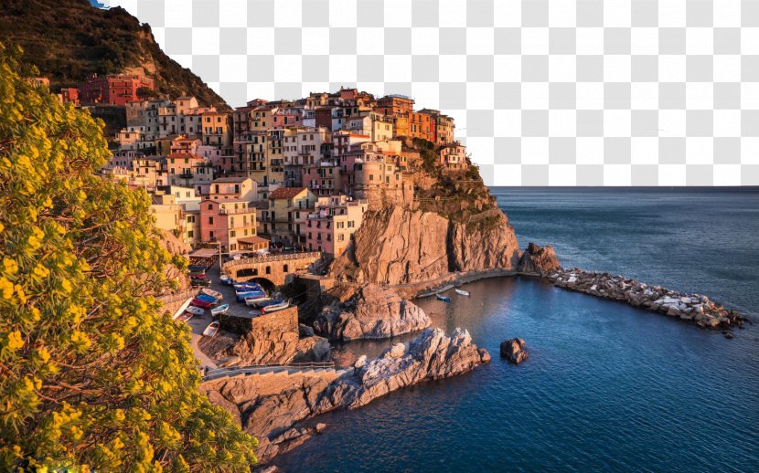 Manarola Riomaggiore Ligurian Sea Landscape Wallpaper - Travel - Italy Cinque Terre Five Transparent PNG