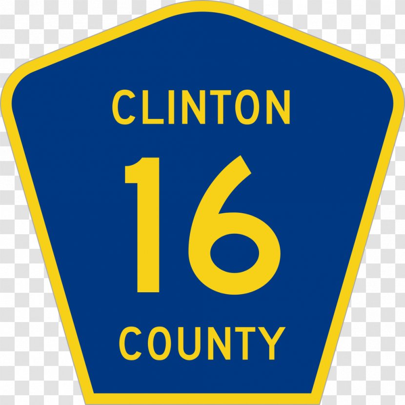 Traffic Sign United States Of America US County Highway Shield Road - Number - Clinton Administration Transparent PNG