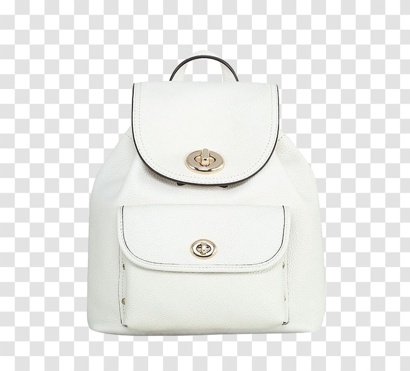 Handbag Leather - Sidewalk Chalk - COACH White Shoulder Bag Transparent PNG