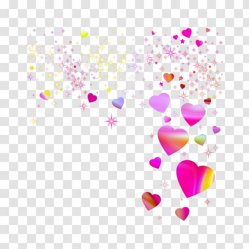 Heart Pink Confetti Transparent PNG