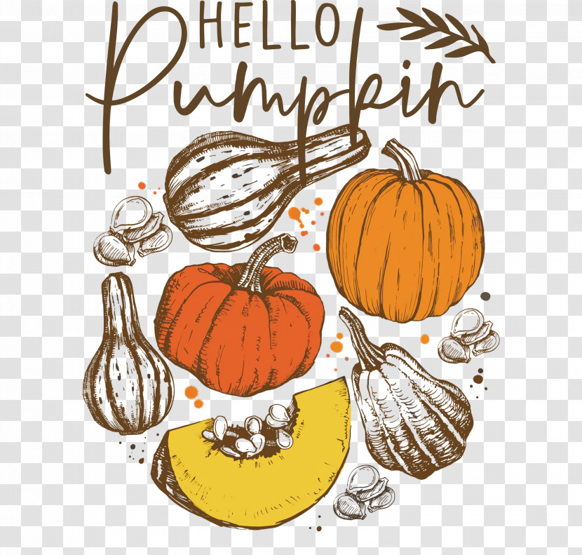 Hello Pumpkin Autumn Thanksgiving Transparent PNG