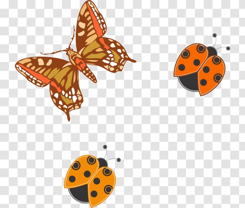 Monarch Butterfly Insect Effect - Insects Free Vector Element To Pull The Material Transparent PNG