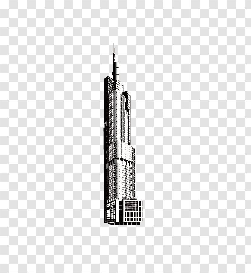 Black And White Skyscraper High-rise Building - Product Design - World Skyscrapers Transparent PNG