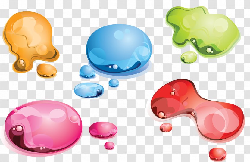 Drop Color Water Bubble - Blue - Drops Transparent PNG