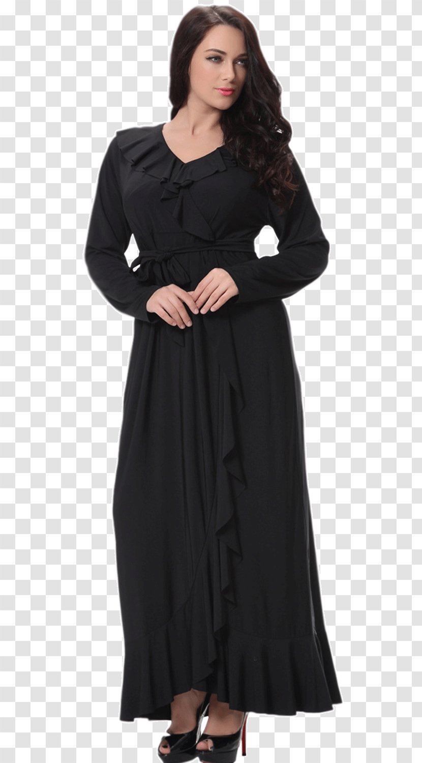 Dress Gown Clothing Sizes Sleeve - Little Black - Slit Transparent PNG