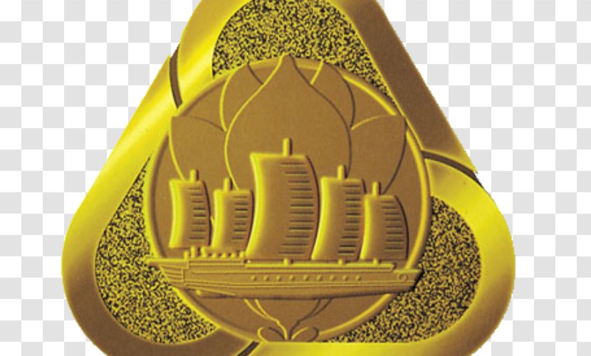 Shanghai Emblem Of Hong Kong Special Administrative Regions China 上海市市花 - Gold Transparent PNG