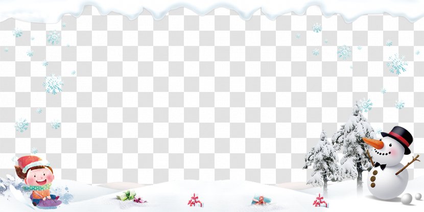 Christmas Snowman - Text - Creative Poster Transparent PNG