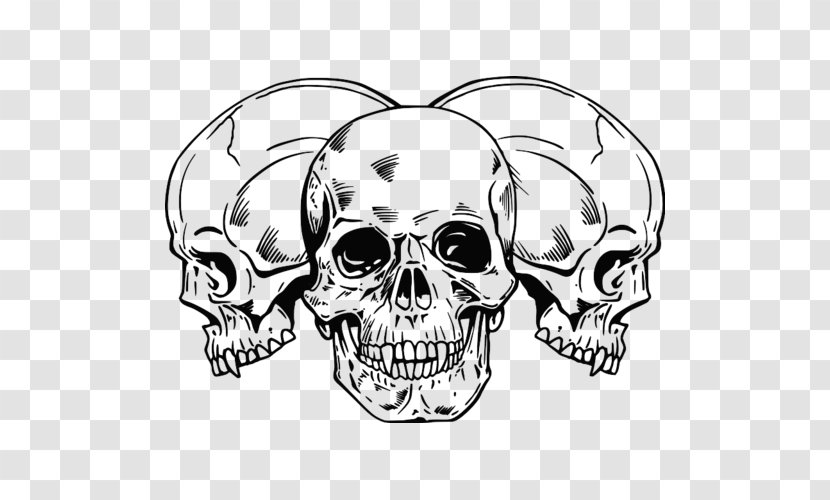 Tattoo Human Skull Symbolism Drawing Skeleton Transparent PNG