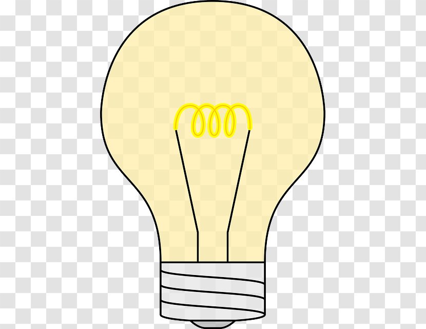 Incandescent Light Bulb Lamp Clip Art - Lighting - Outline Transparent PNG