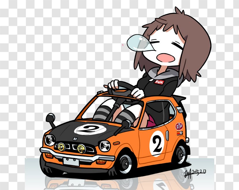 Cartoon Illustration - Frame - Girls Driving Transparent PNG