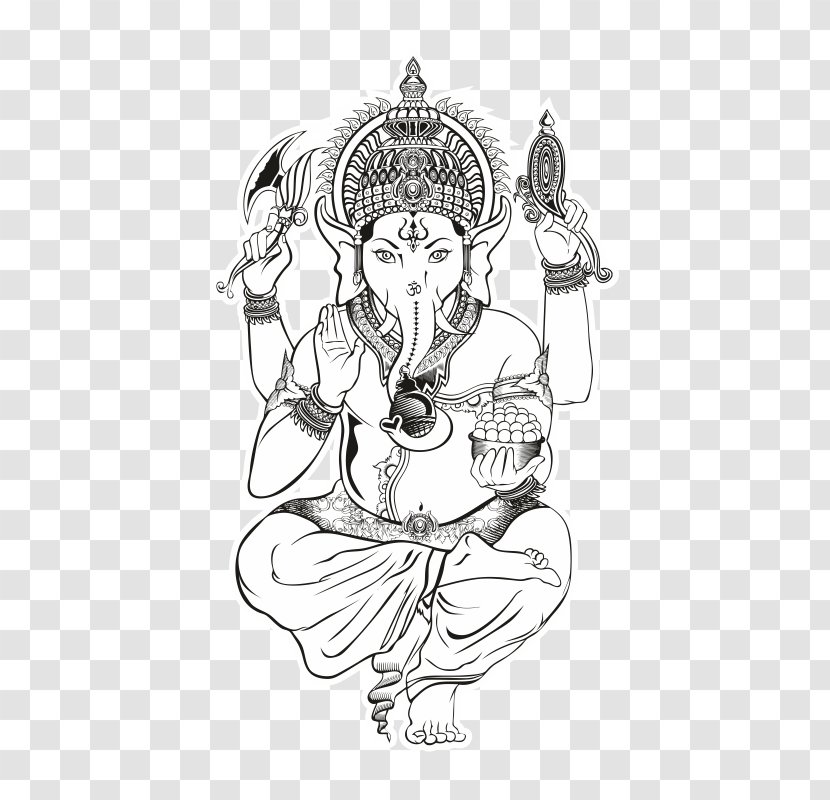 Ganesha Drawing Art Hinduism - Frame Transparent PNG