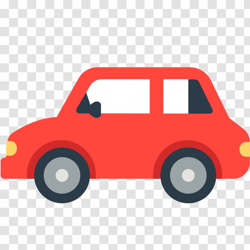 Car Emoji Sport Utility Vehicle Text Messaging - Red - Auto Rickshaw Transparent PNG