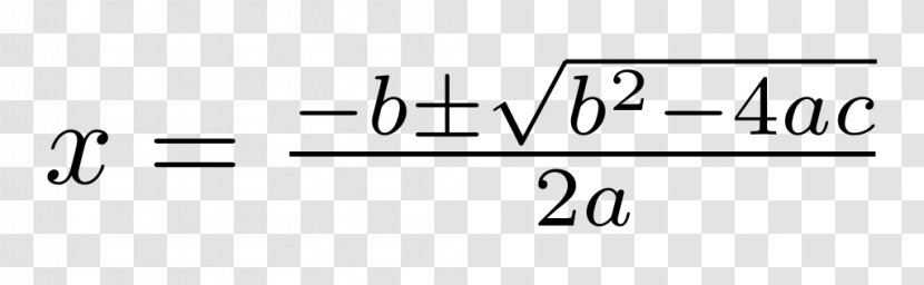 Number Algebra Quadratic Formula Equation - Tree Transparent PNG