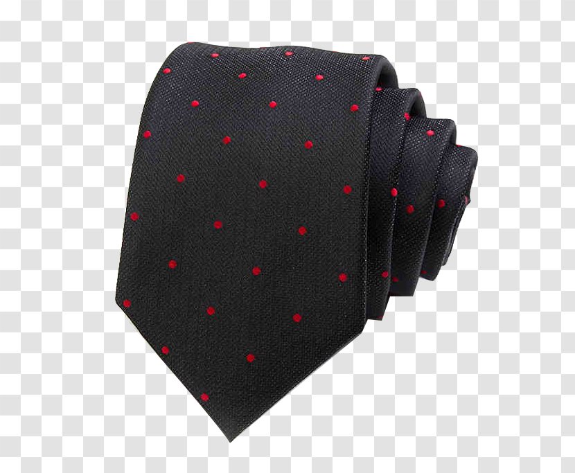 Necktie Black Tie Formal Wear - Red Dot Transparent PNG