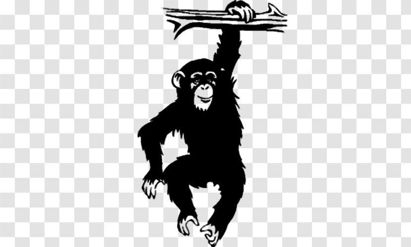 Chimpanzee Drawing Monkey Tree - Bear Transparent PNG