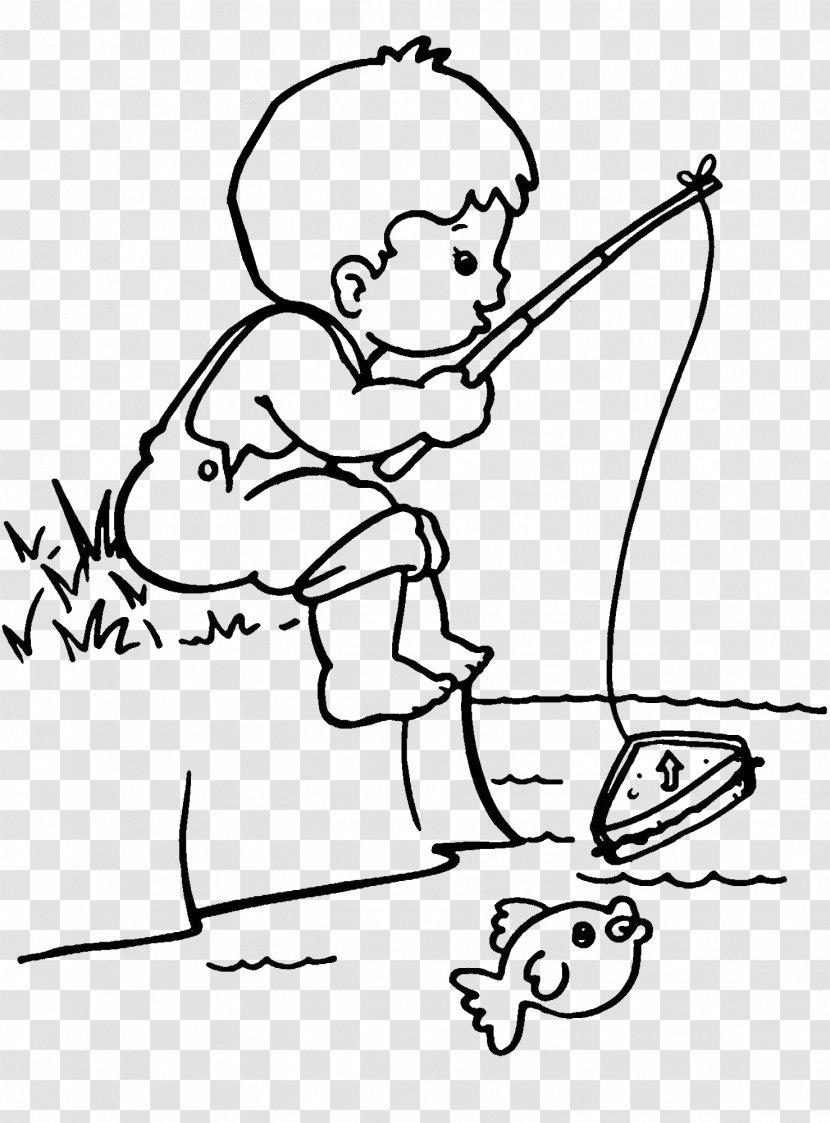 Colouring Pages Coloring Book Fisherman Drawing Image - Page - Occupation Transparent PNG