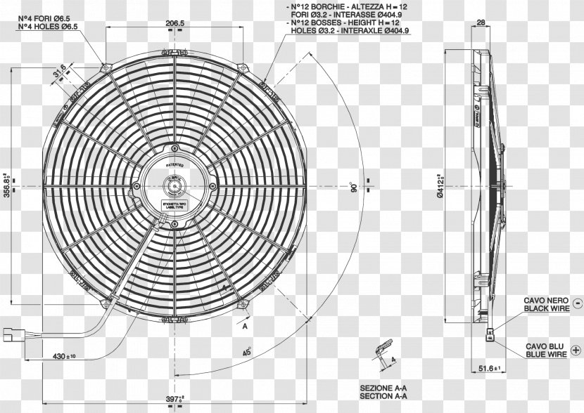 Fan Internal Combustion Engine Cooling S.P.A.L. 2013 Air Conditioning Radiator Transparent PNG