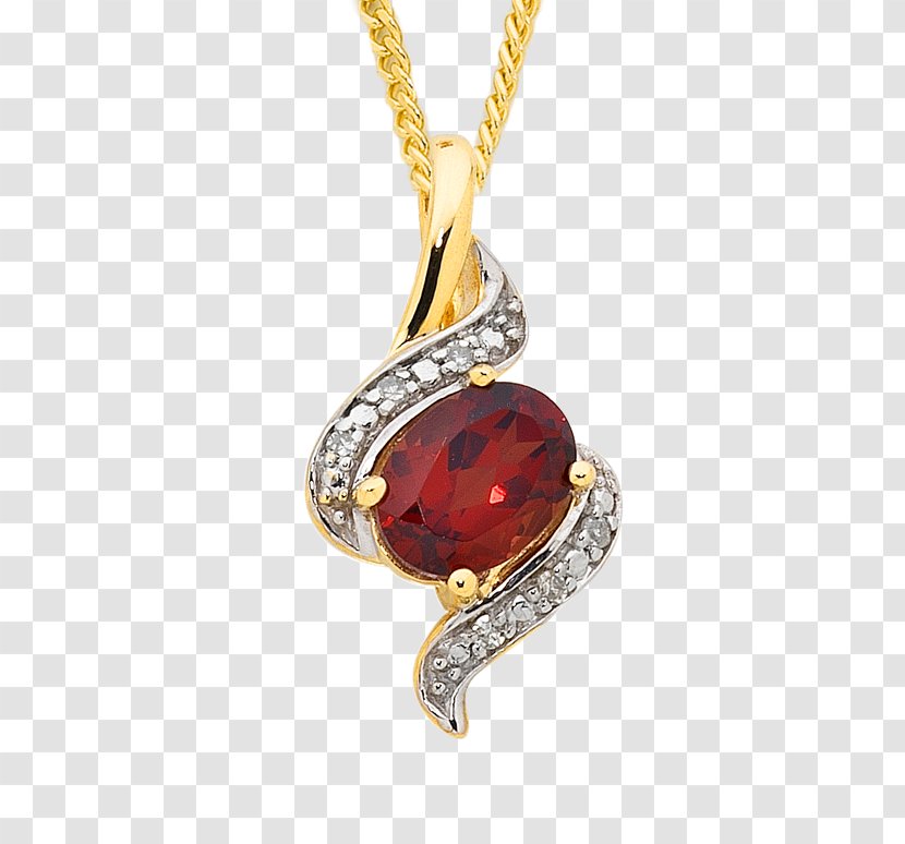 Ruby Locket Body Jewellery Amber - Diamond Set Transparent PNG