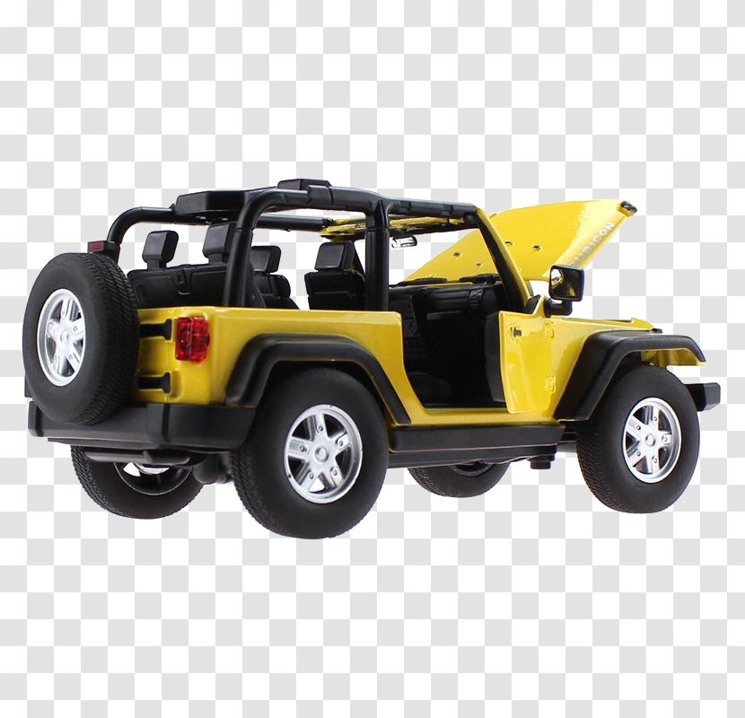 Jeep Wrangler Car Toy - Wheel - Yellow Robin Hood Electric Transparent PNG