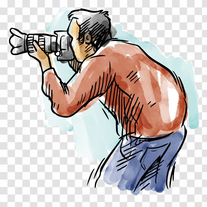 Photographer Photography Watercolor Painting - Analog - Vector SLR Camera Transparent PNG