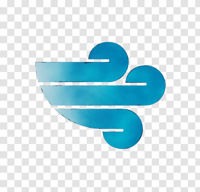 Wind Cartoon - Electric Blue Logo Transparent PNG