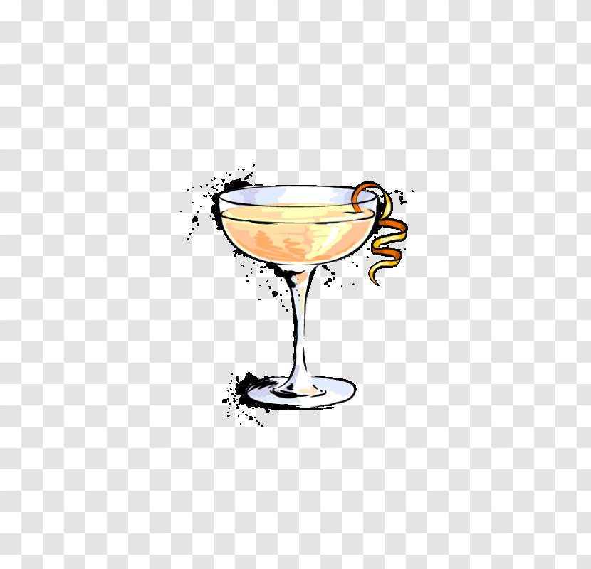 Cocktail Between The Sheets Wine Glass Drink - Photography - Hand-painted Transparent PNG