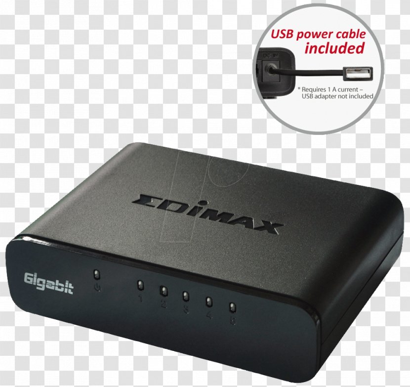 Edimax Ethernet Ports Desktop Switch Gigabit Network Computer - Hdmi Transparent PNG