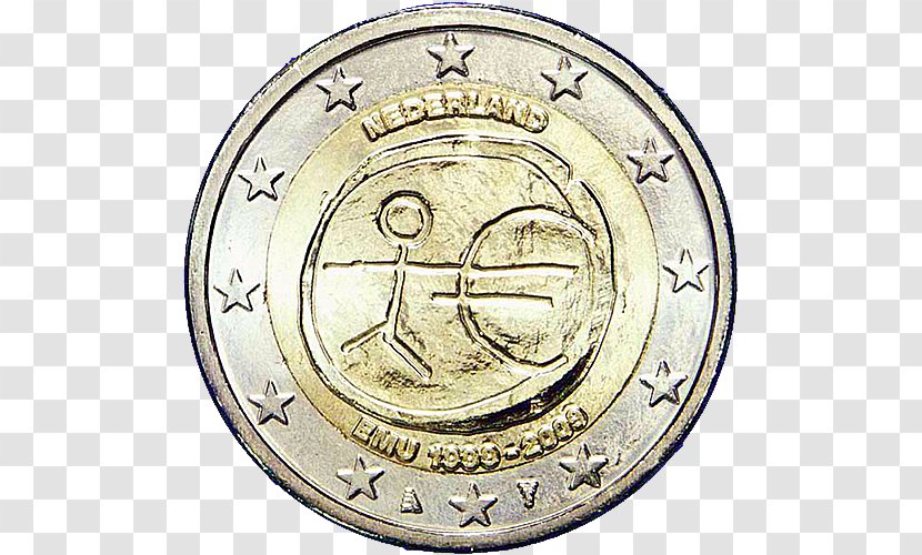 Belgium Sammarinese Euro Coins 2 Coin - Commemorative Transparent PNG