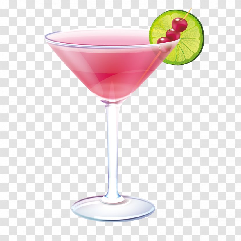 Cocktail Martini Cosmopolitan Pink Lady Woo - Non Alcoholic Beverage - Red Drink Transparent PNG