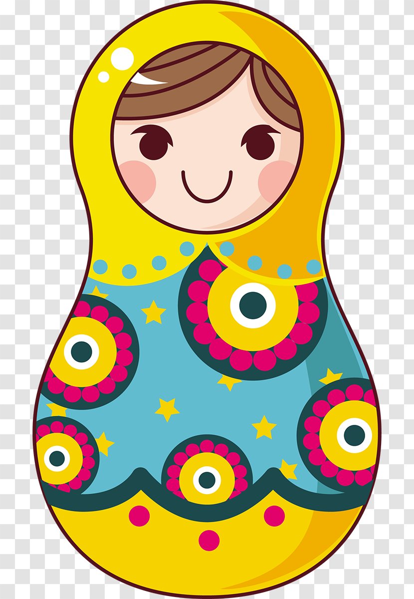 Matryoshka Doll Paper Toy Pin - Smile Transparent PNG