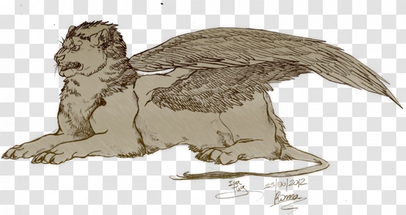Dog Drawing /m/02csf Fur - Organism - Winged Lion Transparent PNG
