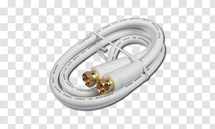 Coaxial Cable RG-6 RCA Connector F - Television Transparent PNG